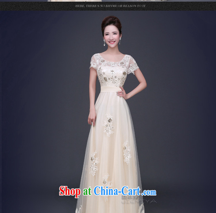 J. MIA dress long 2015 new summer champagne color field shoulder evening dress long skirt short bridesmaid service banquet betrothal female short XXL pictures, price, brand platters! Elections are good character, the national distribution, so why buy now enjoy more preferential! Health