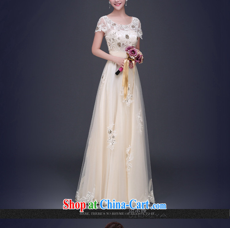 J. MIA dress long 2015 new summer champagne color field shoulder evening dress long skirt short bridesmaid service banquet betrothal female short XXL pictures, price, brand platters! Elections are good character, the national distribution, so why buy now enjoy more preferential! Health