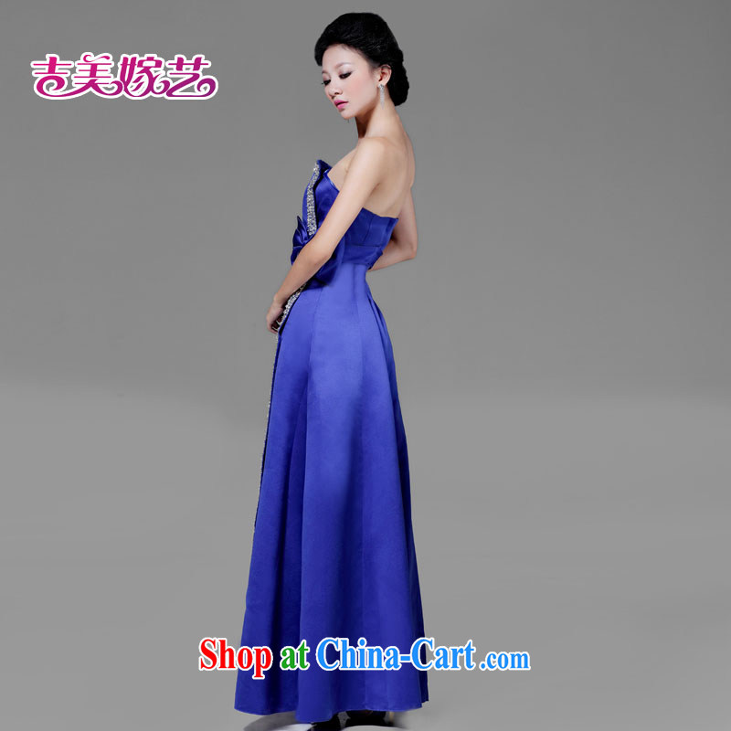 Korean luxury bridal wedding dress * blue towel chest bow-tie dress * LS 207 bridal gown blue XL, Jimmy married arts, and shopping on the Internet