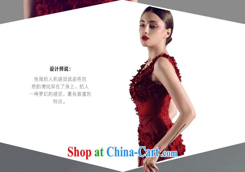 Code hang bridal wedding dresses 2015 new wine red evening dress beauty Deep V flowers at Merlion dress fluoroscopy marriage, banquet, the dress red XL pictures, price, brand platters! Elections are good character, the national distribution, so why buy now enjoy more preferential! Health