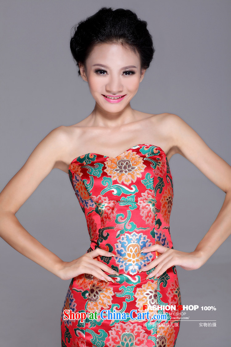 wedding dresses, marry us performing arts 2015 new erase chest robes trailing crowsfoot QP 6017 bridal cheongsam dress red XL pictures, price, brand platters! Elections are good character, the national distribution, so why buy now enjoy more preferential! Health