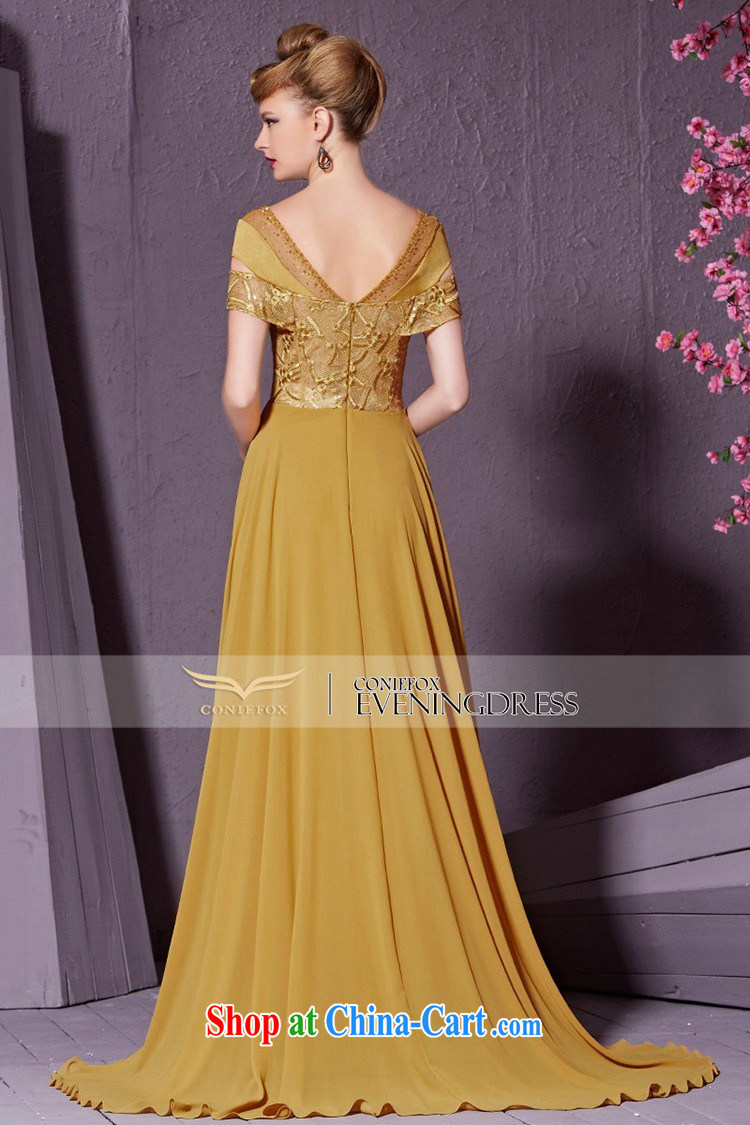 Creative Fox Evening Dress long stylish package shoulder banquet evening dress toast serving the annual dress tail performance service bridal wedding dress 30,923 yellow XXL pictures, price, brand platters! Elections are good character, the national distribution, so why buy now enjoy more preferential! Health