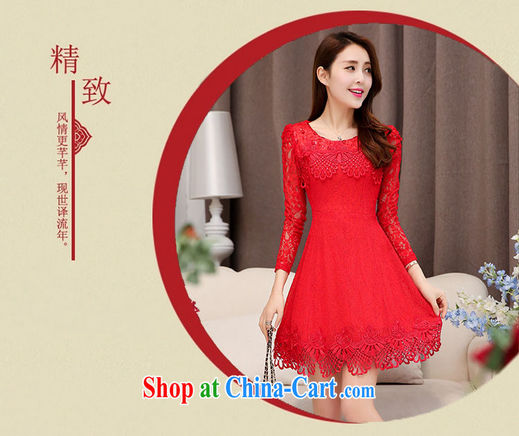 The world autumn 2015 New Beauty lady lace simple and classy gorgeous dresses small dress 1525 red XL pictures, price, brand platters! Elections are good character, the national distribution, so why buy now enjoy more preferential! Health