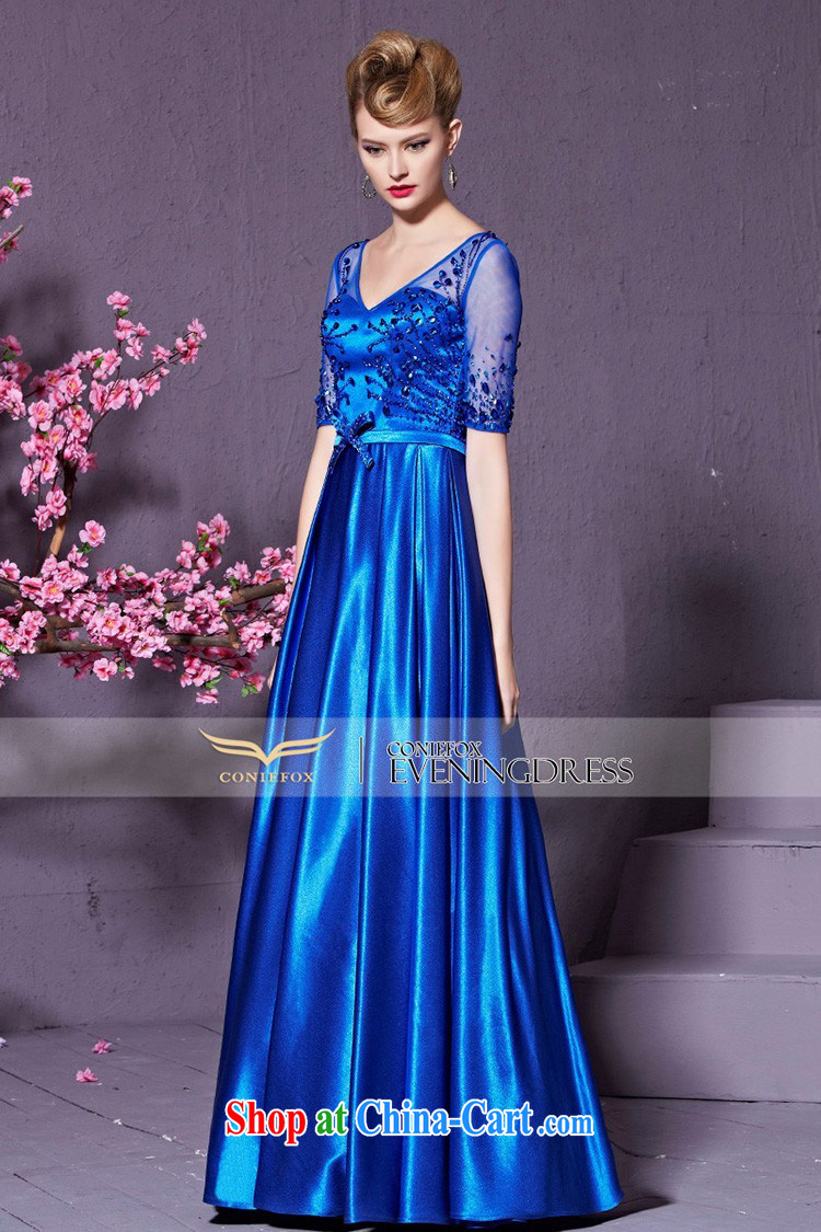 Creative Fox stylish V for banquet dress ballet Silk Dresses long dresses Evening Dress toast serving the annual dress wedding dress dress 30,929 blue XXL pictures, price, brand platters! Elections are good character, the national distribution, so why buy now enjoy more preferential! Health