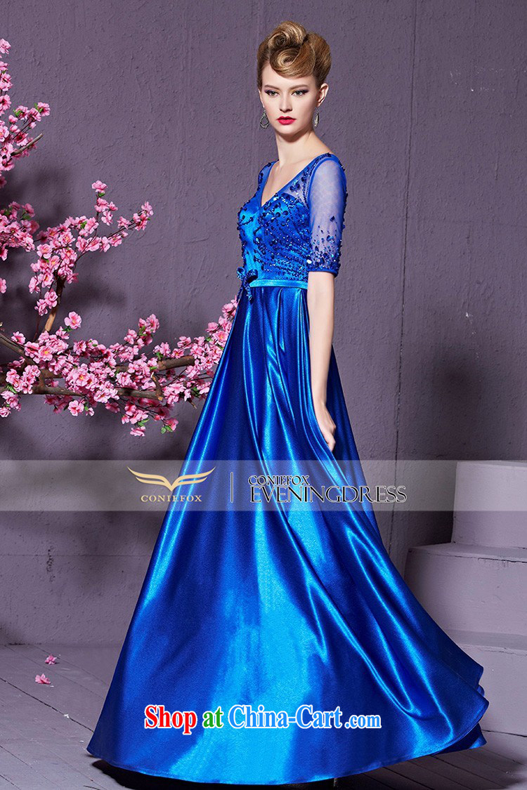 Creative Fox stylish V for banquet dress ballet Silk Dresses long dresses Evening Dress toast serving the annual dress wedding dress dress 30,929 blue XXL pictures, price, brand platters! Elections are good character, the national distribution, so why buy now enjoy more preferential! Health