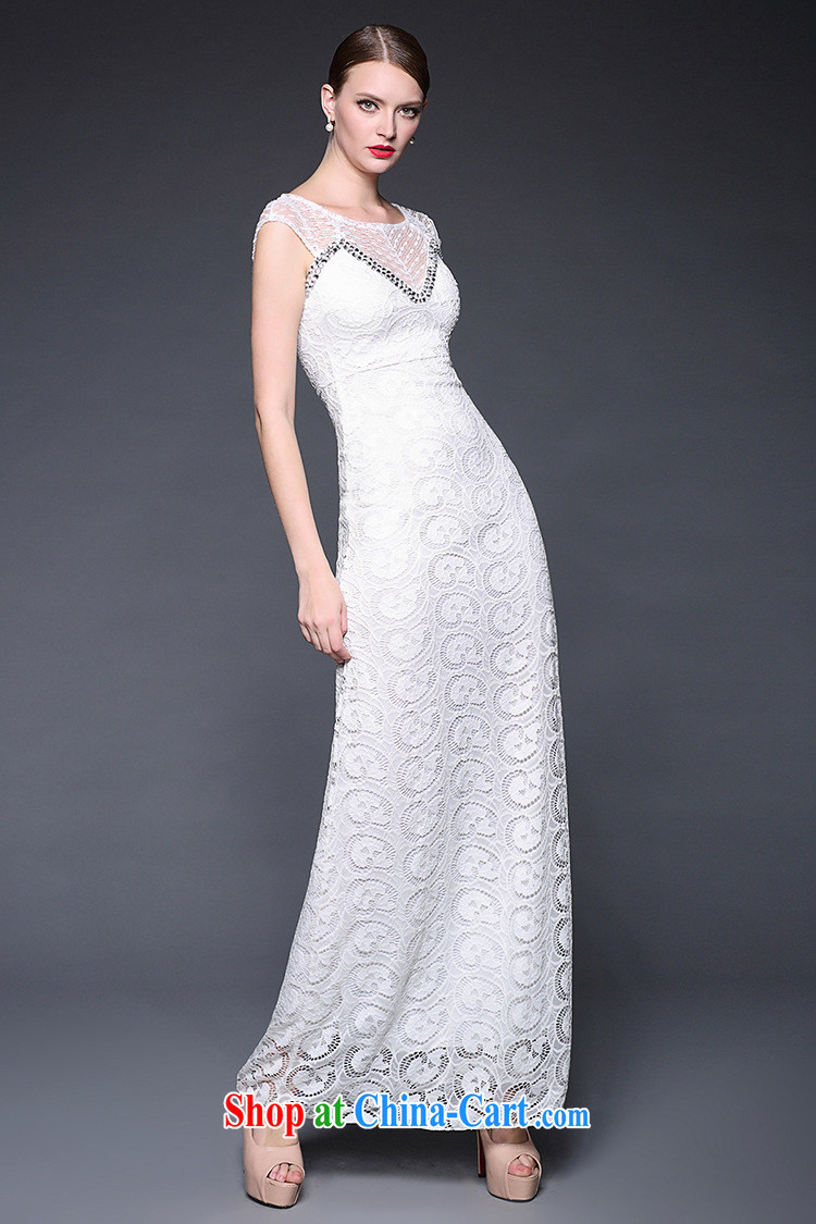 9 month female * 2015 summer new lace embroidery spell took over the nail Pearl elegance long dress dresses W 0211 white are code pictures, price, brand platters! Elections are good character, the national distribution, so why buy now enjoy more preferential! Health