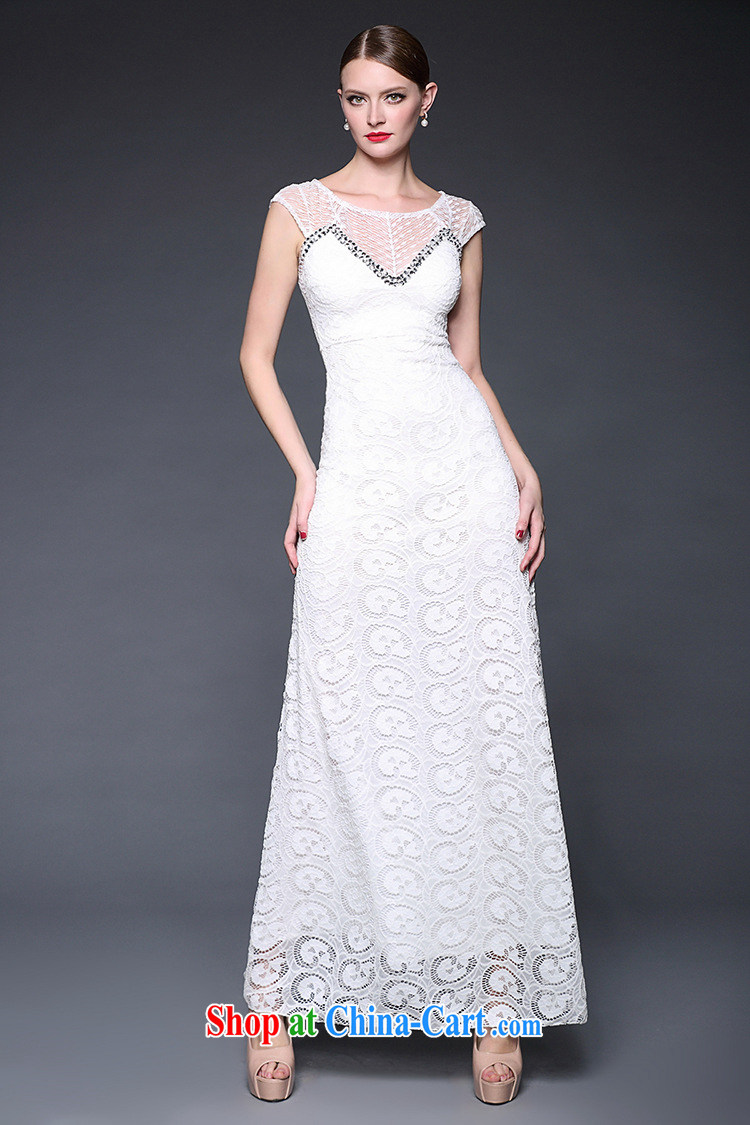 9 month female * 2015 summer new lace embroidery spell took over the nail Pearl elegance long dress dresses W 0211 white are code pictures, price, brand platters! Elections are good character, the national distribution, so why buy now enjoy more preferential! Health