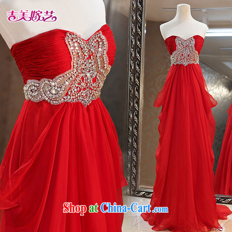 wedding dresses, marry us performing arts 2015 new dual-shoulder Korean version diamond tail LT 981 bridal gown red 6 _