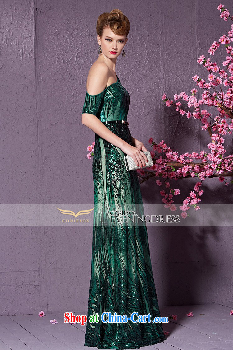 Creative Fox elegant long single shoulder dress and stylish, the dress show service banquet evening dress uniform toast together dress long skirt 30,933 green XXL pictures, price, brand platters! Elections are good character, the national distribution, so why buy now enjoy more preferential! Health