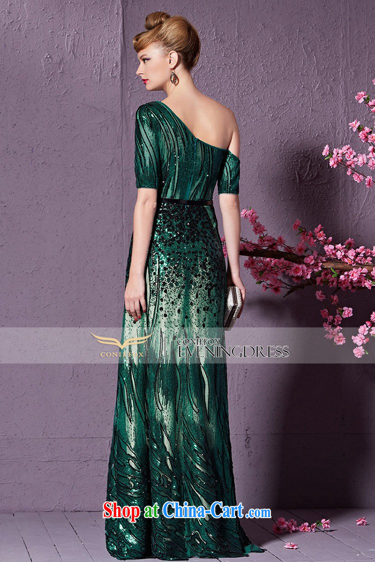 Creative Fox elegant long single shoulder dress and stylish, the dress show service banquet evening dress uniform toast together dress long skirt 30,933 green XXL pictures, price, brand platters! Elections are good character, the national distribution, so why buy now enjoy more preferential! Health