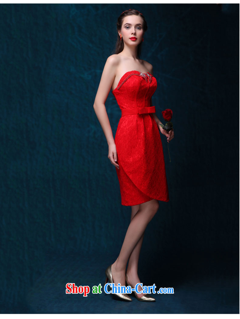2015 new bride toast serving short erase chest wedding dress red stylish short, large, evening dress summer back-door dress wiped his chest short full tie-serving toast Red. 7 Day Shipping does not return not-for-pictures, price, brand platters! Elections are good character, the national distribution, so why buy now enjoy more preferential! Health
