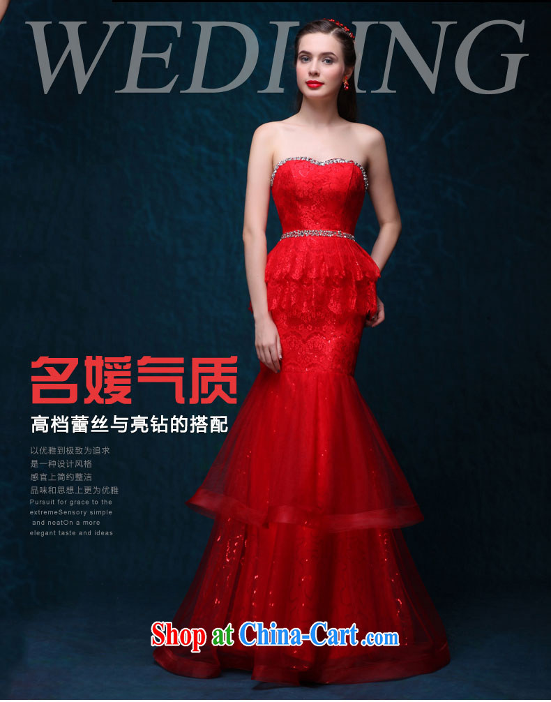 2015 new bride toast serving summer wiped his chest long wedding wedding dress short, chest bare dress beauty red dress sense, tied with an elegant performance service red made 7 Day Shipping does not return not-for-pictures, price, brand platters! Elections are good character, the national distribution, so why buy now enjoy more preferential! Health