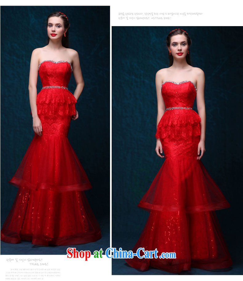 2015 new bride toast serving summer wiped his chest long wedding wedding dress short, chest bare dress beauty red dress sense, tied with an elegant performance service red made 7 Day Shipping does not return not-for-pictures, price, brand platters! Elections are good character, the national distribution, so why buy now enjoy more preferential! Health