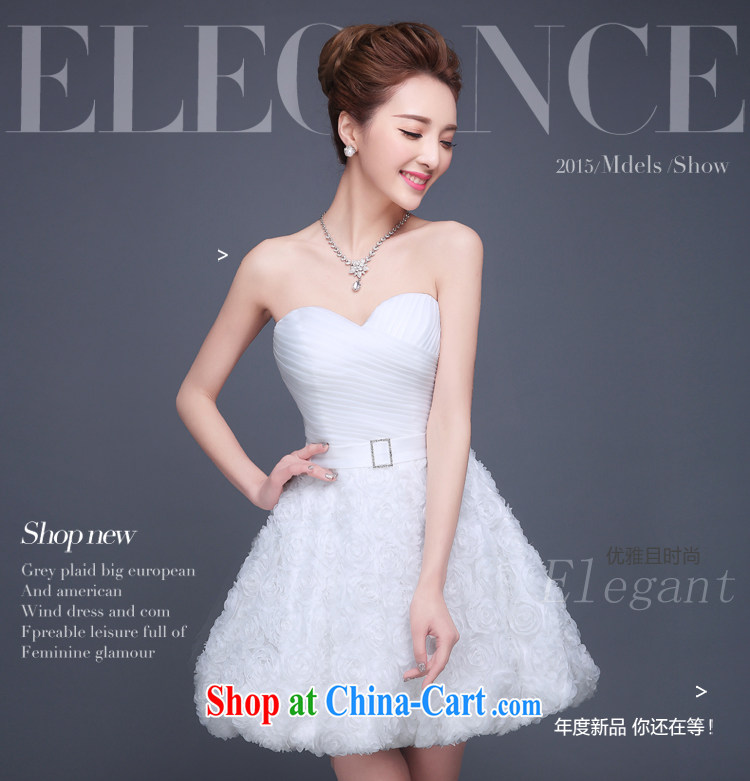Wei Qi autumn 2015 new products the bride wedding dress bows dress bridesmaid dress short white erase chest strap the code dress white XXL pictures, price, brand platters! Elections are good character, the national distribution, so why buy now enjoy more preferential! Health