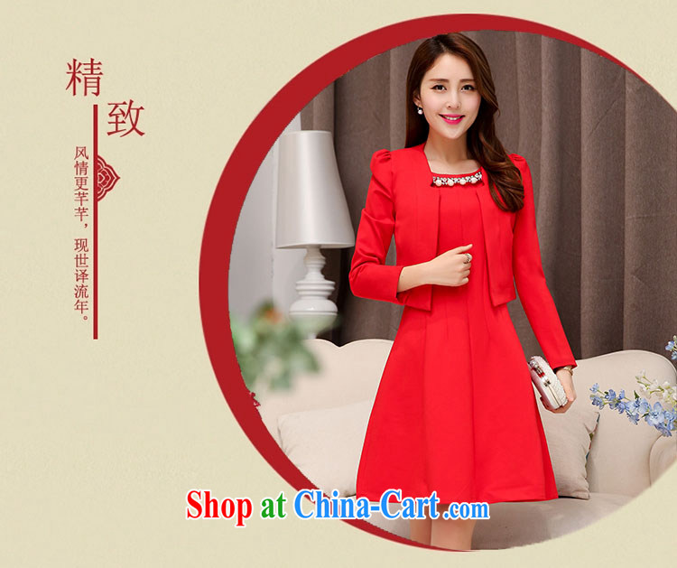 The Jordan 2015 ladies spring new Korean version with a long-sleeved jacket dresses dress Kit two-piece of red XXL pictures, price, brand platters! Elections are good character, the national distribution, so why buy now enjoy more preferential! Health