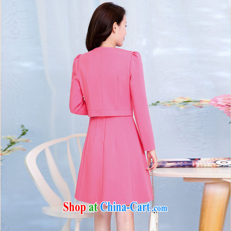 The Jordan 2015 ladies spring new Korean round-collar long-sleeved small jacket dresses dress Kit two-piece of red XXL to Jordan (Xiangzuo), and, on-line shopping
