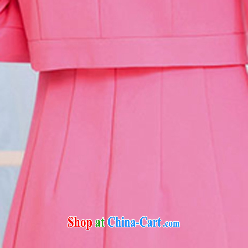 The Jordan 2015 ladies spring new Korean round-collar long-sleeved small jacket dresses dress Kit two-piece of red XXL to Jordan (Xiangzuo), and, on-line shopping
