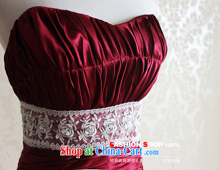 Korean English-style luxury bridal wine red crowsfoot dress * pieced * LT 041 bridal dresses wine red XL pictures, price, brand platters! Elections are good character, the national distribution, so why buy now enjoy more preferential! Health