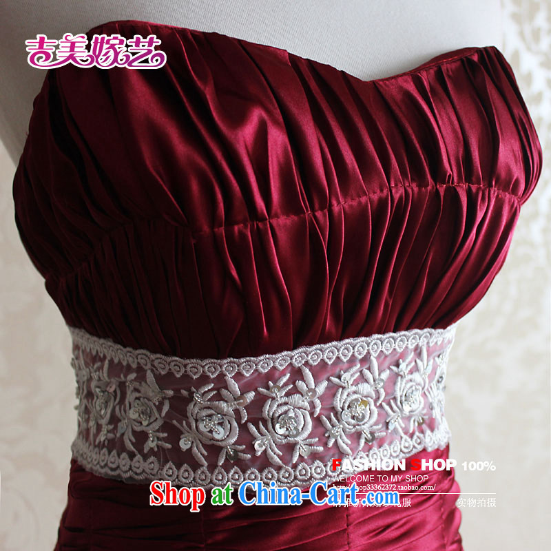 Korean English-style luxury bridal wine red at Merlion dress * pieced * LT 041 bridal dresses wine red XL, Jimmy married arts, and shopping on the Internet