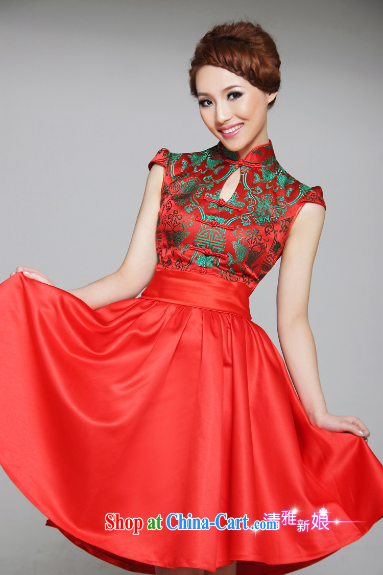 2015 new, winding-up, bridal wedding dresses small improved short L 631 bridal gown red M pictures, price, brand platters! Elections are good character, the national distribution, so why buy now enjoy more preferential! Health