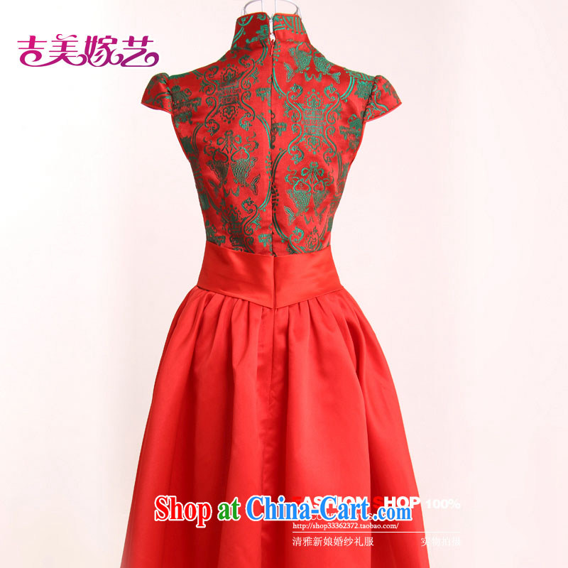2015 new Winding-up, bridal wedding dresses small improved short L 631 bridal gown red M, Jimmy married arts, shopping on the Internet