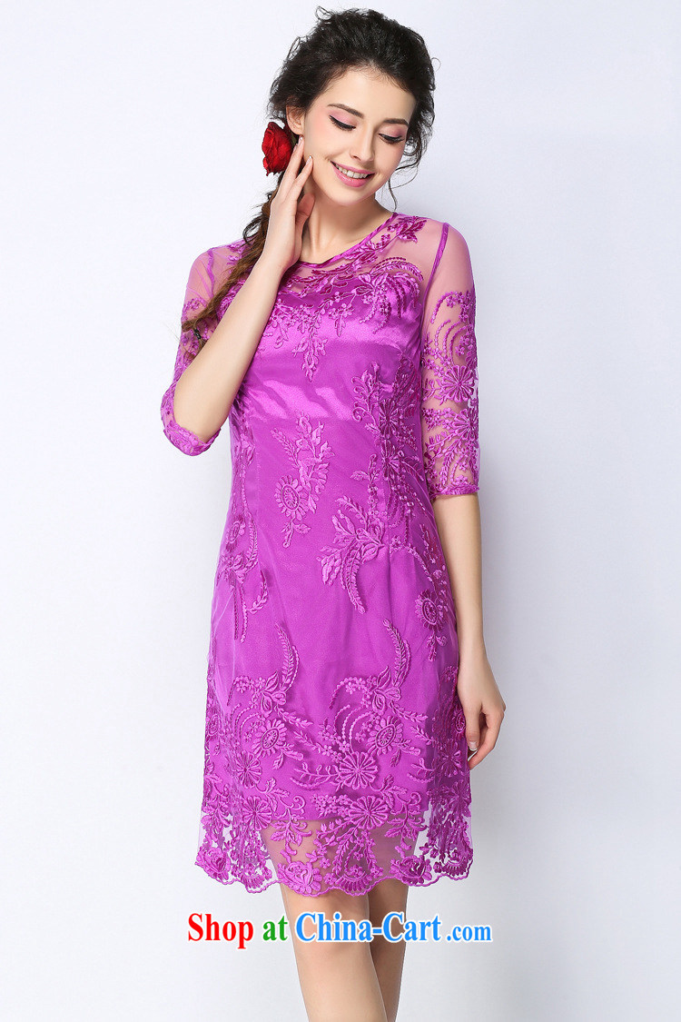 With vPro heartrendingly dress 2015 embroidery beauty graphics thin dress skirt annual banquet 7 cuff dress 8047 blue XXXL pictures, price, brand platters! Elections are good character, the national distribution, so why buy now enjoy more preferential! Health