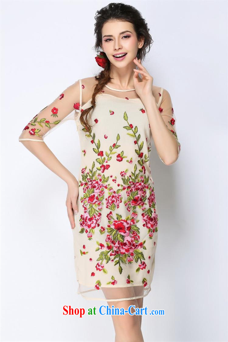 With vPro heartrendingly dress embroidery embroidered elegance dress dress Evening Dress dress 4803 apricot XXL pictures, price, brand platters! Elections are good character, the national distribution, so why buy now enjoy more preferential! Health