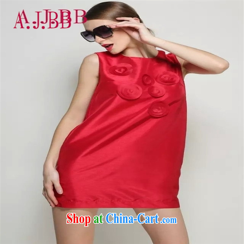 With vPro heartrendingly dress stylish decals dresses red bows dress round neck vest bride's back door skirt 8071 red XL, A . J . BB, shopping on the Internet