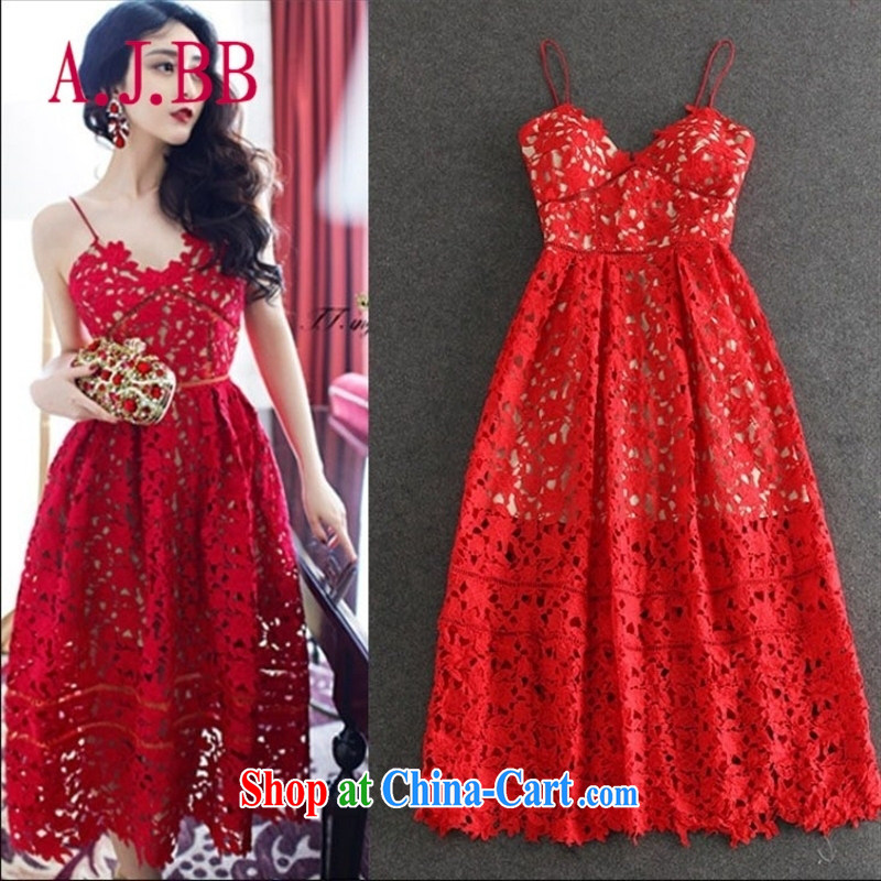 With vPro heartrendingly costumes and stylish water-soluble take small dress straps appearances dress red toast clothing 132 red L, A . J . BB, shopping on the Internet