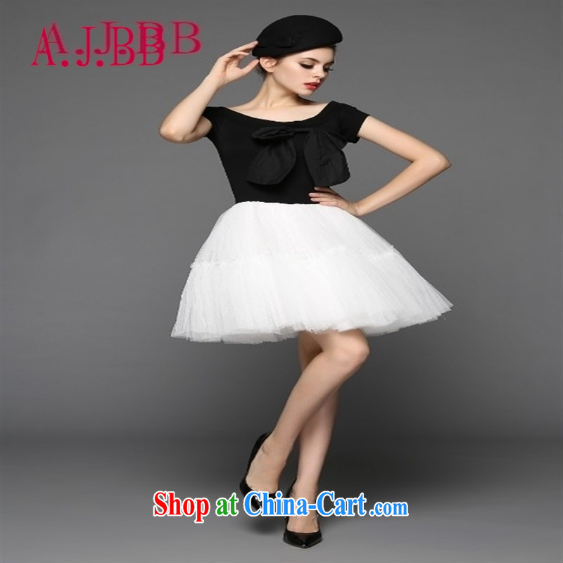 With vPro heartrendingly dress 2015 fashion shaggy black-and-white dress bridesmaid dresses small concert dress dress 0887 black and white L, A . J . BB, shopping on the Internet