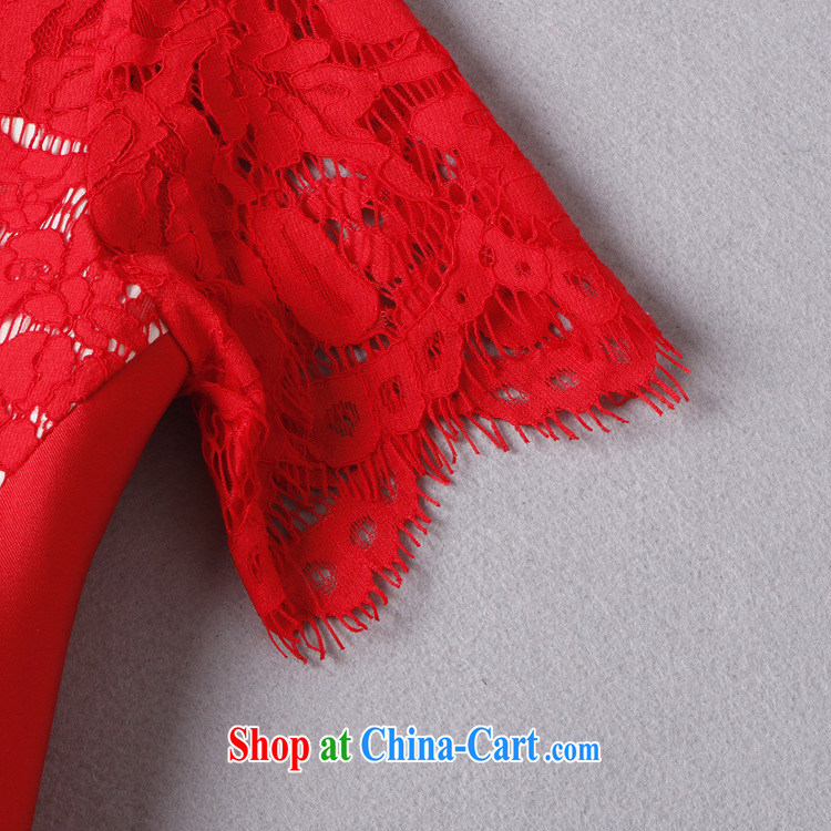 With vPro heartrendingly dress 2015 new lace Openwork beauty red dress dress uniform toasting back door service dress C 03 red L pictures, price, brand platters! Elections are good character, the national distribution, so why buy now enjoy more preferential! Health