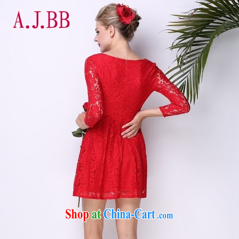 With vPro heartrendingly dress 2015 red bridal toast dress 7 cuff style beauty back to door service lace skirt 3092 red XL, A . J . BB, shopping on the Internet