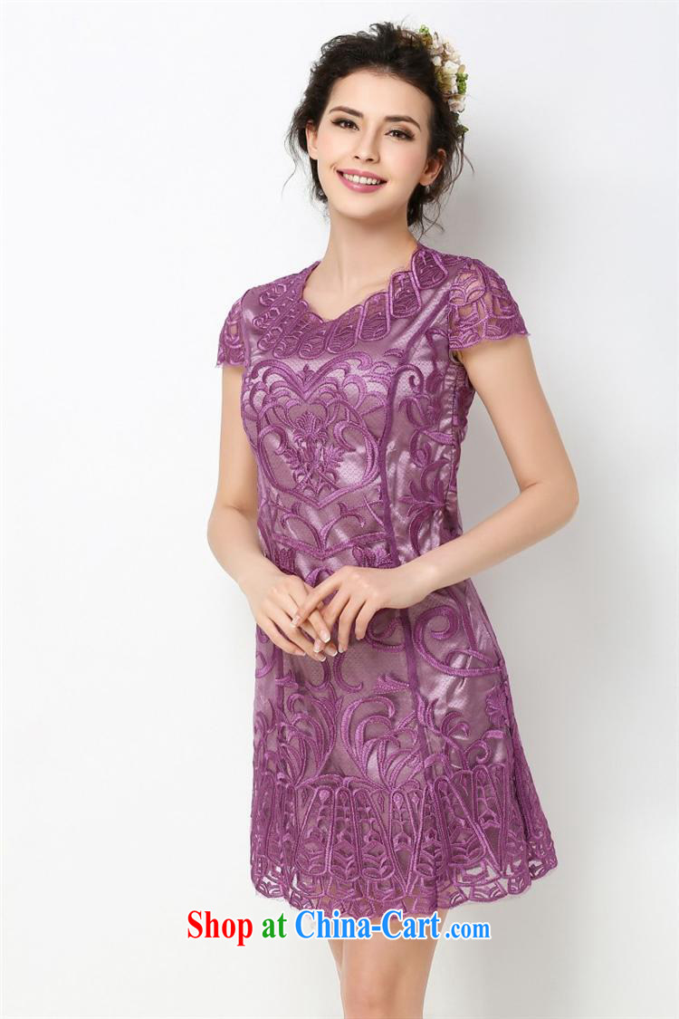 With vPro heartrendingly dress to work the flower embroidered dress skirt elegant middle-aged female 4008 apricot XXXL pictures, price, brand platters! Elections are good character, the national distribution, so why buy now enjoy more preferential! Health