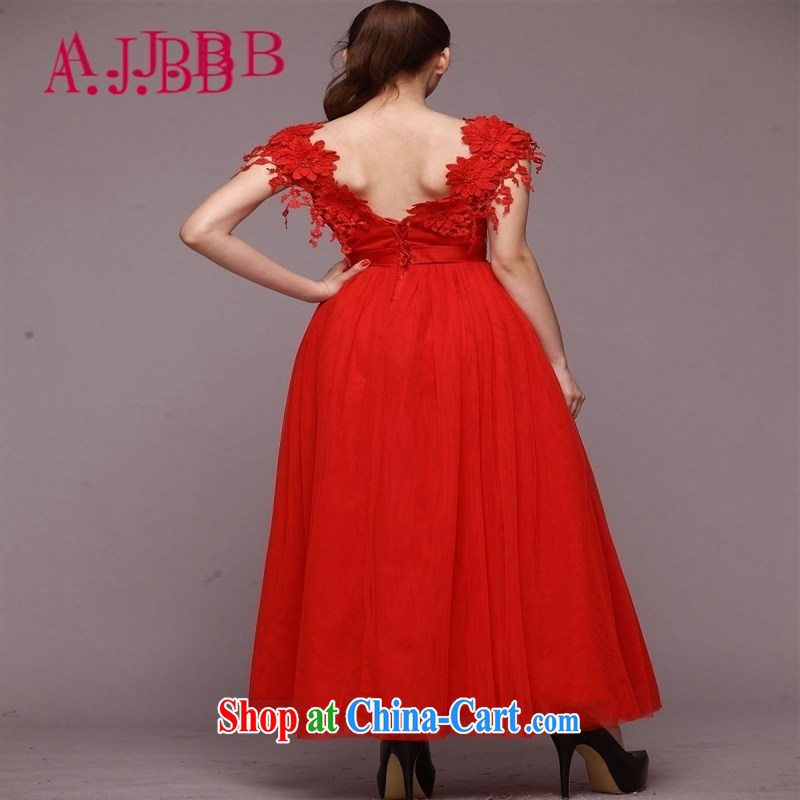 With vPro heartrendingly dress Evening Dress red wedding short-sleeved noble temperament long skirt 2152 red XL, A . J . BB, shopping on the Internet