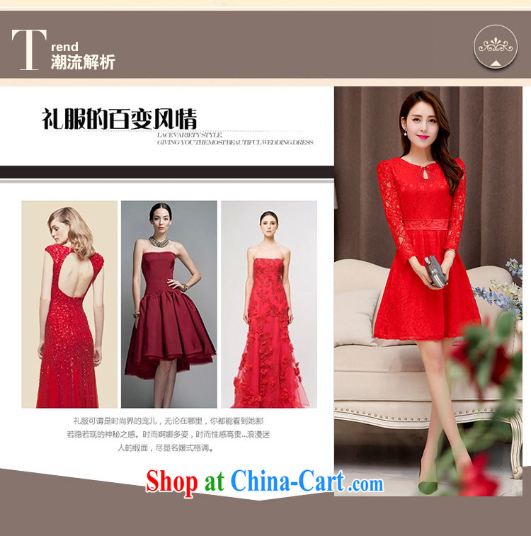 Autumn 2015 new Wristband Ms. Openwork lace beauty graphics thin dresses Chinese, for long-sleeved gown red pictures, price, brand platters! Elections are good character, the national distribution, so why buy now enjoy more preferential! Health