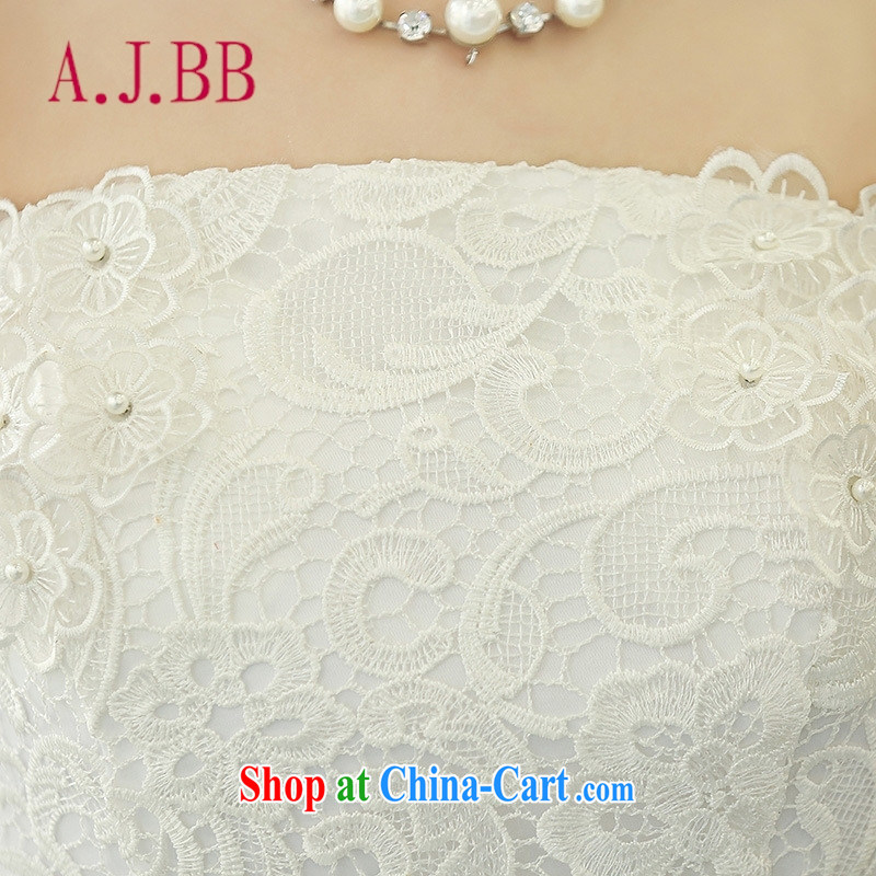 With vPro heartrendingly dress 2015 new spring and summer evening dress sexy bare shoulders lace beauty graphics thin smears chest wedding bridesmaid wear white XL, A . J . BB, shopping on the Internet