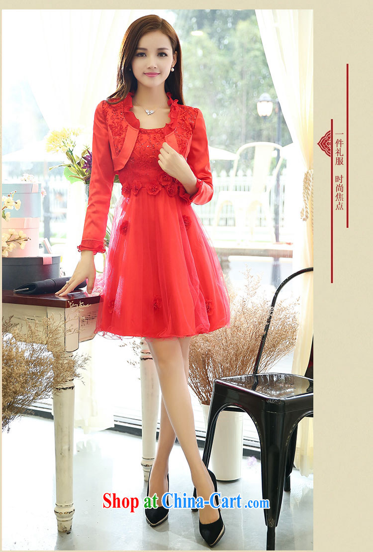 Cover Story 2015 new stylish, long-sleeved light jacket + Princess shaggy skirts dresses two piece bridal toast dress wedding wedding red XXL pictures, price, brand platters! Elections are good character, the national distribution, so why buy now enjoy more preferential! Health