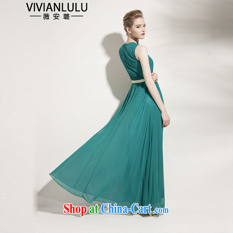 2015 European and American foreign trade new personality Openwork round-collar floating Sin show long evening dress long drag and drop, Yi long skirt AL 150,675 black, code, vivianlulu, shopping on the Internet
