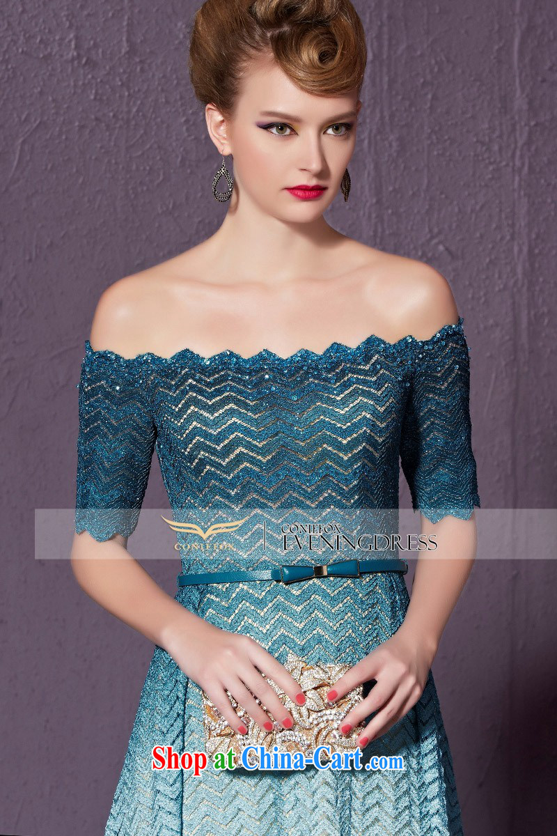 Creative Fox stylish blue banquet dress the Field shoulder bridal wedding dress evening dress long serving toast the dress uniforms long skirt Lake 30,965 blue XXL pictures, price, brand platters! Elections are good character, the national distribution, so why buy now enjoy more preferential! Health