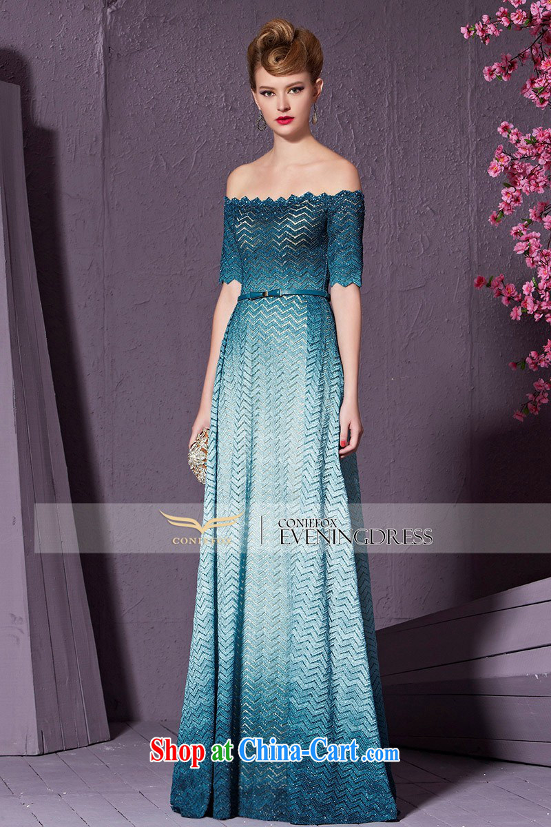Creative Fox stylish blue banquet dress the Field shoulder bridal wedding dress evening dress long serving toast the dress uniforms long skirt Lake 30,965 blue XXL pictures, price, brand platters! Elections are good character, the national distribution, so why buy now enjoy more preferential! Health