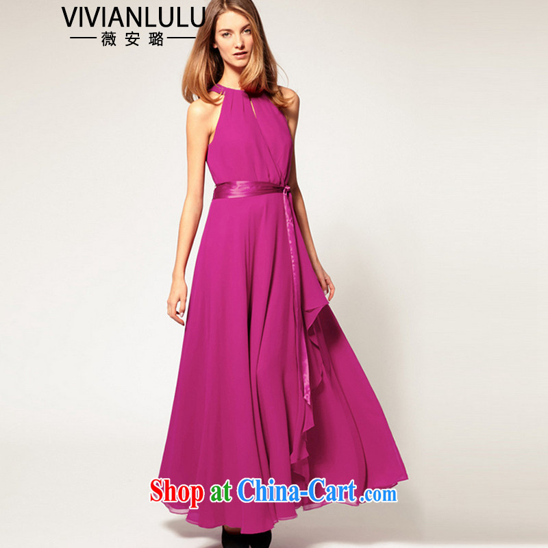 2015 Foreign Trade sales in Europe and America do not rule the sleeveless ice woven long skirt retro bare shoulders sexy gown dresses AL 150,676 light purple are code