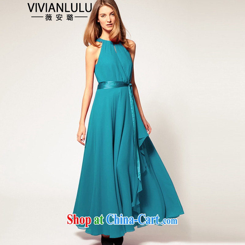 2015 foreign sales in Europe and rules are not large sleeveless ice woven long skirt retro bare shoulders, and long dress dresses AL 150,676 light purple are code, vivianlulu, shopping on the Internet