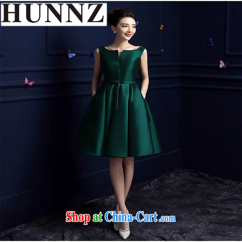 2015 products HANNIZI Korea, colorful and stylish, long evening dress summer Ms. elegant banquet dress dark green short XXL