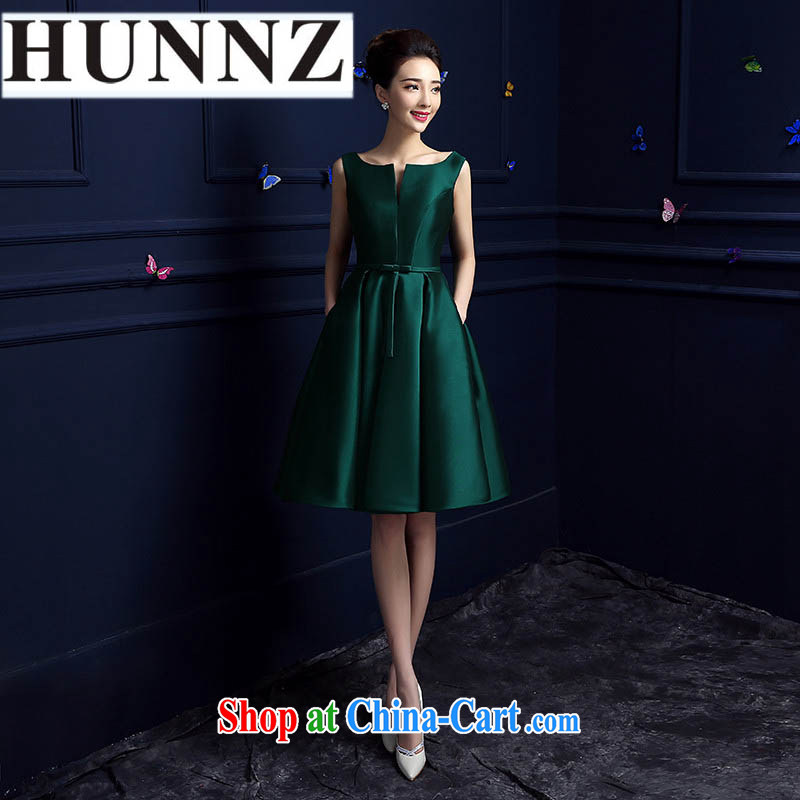 2015 name, Korea HANNIZI, colorful and stylish, long evening dress summer Ms. elegant banquet dress dark green short XXL, Korea, colorful (hannizi), and, on-line shopping