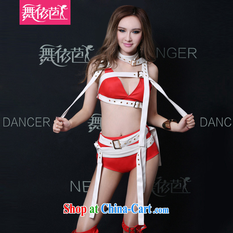 According to dance Hip Hop new 酒吧女 DS performance service sexy female DJ singer night dancer clothing Hip Hop jazz scene with Brazil leather L the code