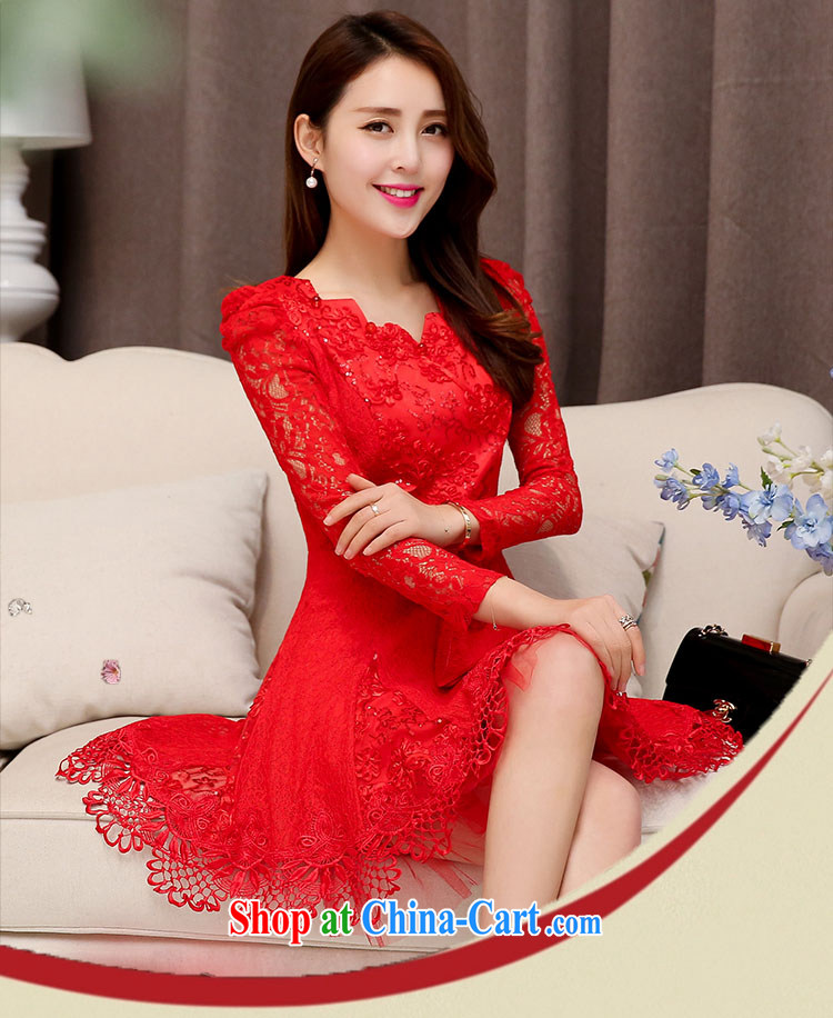 Cover Story 2015 Spring and Autumn lace wedding dresses back doors short Evening Dress wedding bride wedding toast bridesmaid dresses red XXL pictures, price, brand platters! Elections are good character, the national distribution, so why buy now enjoy more preferential! Health