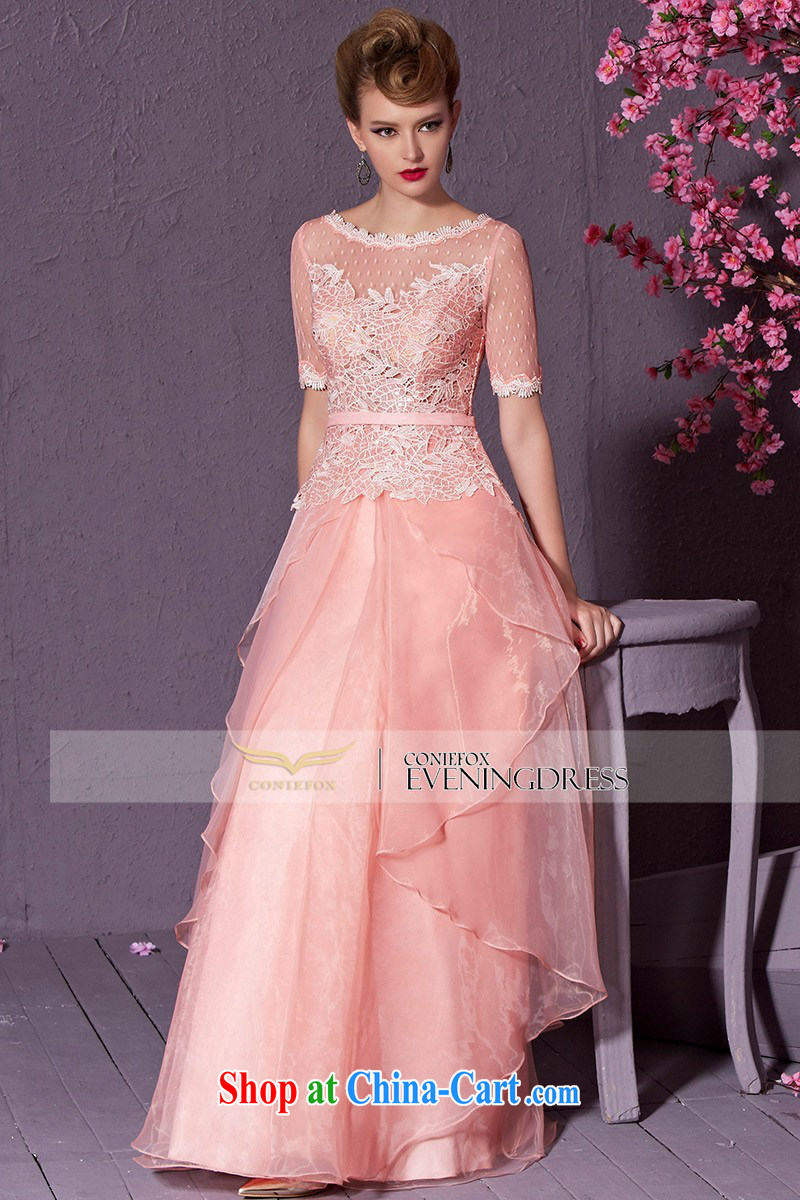 Creative Fox pink lace short sleeve bridal wedding dresses wedding toast service beauty long bridesmaid dress wedding hospitality service evening dress long skirt 30,968 pink XXL pictures, price, brand platters! Elections are good character, the national distribution, so why buy now enjoy more preferential! Health