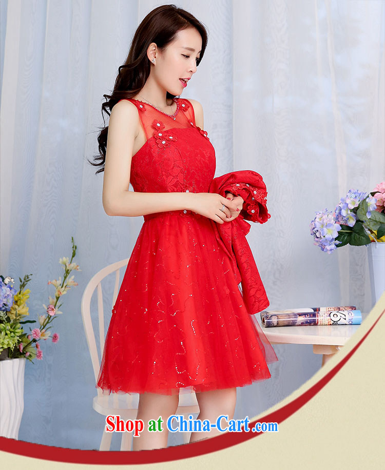 With her, spring loaded new Korean wedding dress girls two-piece dresses and stylish high-end style bridal gown bows to the bridesmaid dress female Red XXXL pictures, price, brand platters! Elections are good character, the national distribution, so why buy now enjoy more preferential! Health
