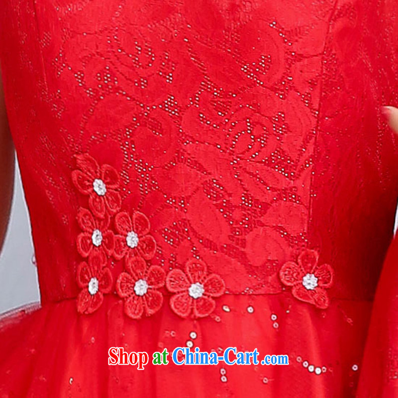With her and Jacob spring loaded new Korean wedding dress girls two-piece dresses and stylish high-end style bridal gown back to toast the bridesmaid dress female Red XXXL, involving her, Jacob (JIEJIYA), online shopping