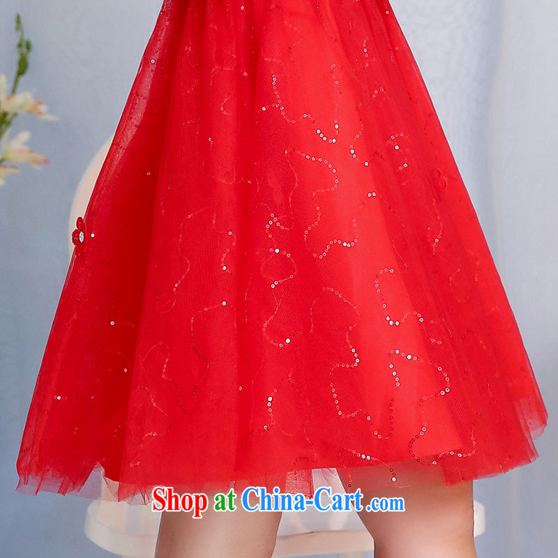 With her and Jacob spring loaded new Korean wedding dress girls two-piece dresses and stylish high-end style bridal gown back to toast the bridesmaid dress female Red XXXL, involving her, Jacob (JIEJIYA), online shopping